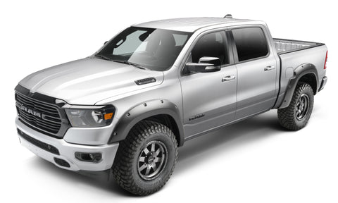 Bushwacker 19-22 Ram 1500 (Excl. Rebel/TRX) 76.3 & 67.4in Bed Pocket Style Flares 4pc Set - Black - 50924-02