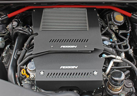 PERRIN 15-21 Subaru WRX Engine Cover Kit (Intercooler & Pulley Covers Incl.) - Black - PSP-ENG-165BK