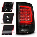 ANZO 09-18 Dodge Ram 1500 Full LED Taillights w/ Sequential Black Housing/Clear Lens - 311452