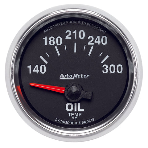 Autometer GS 52mm 140-300 Deg F Short Sweep Electronic Oil Temperature Gauge - 3848