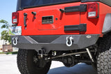 DV8 Offroad 07-18 Jeep Wrangler JK Steel Mid Length Rear Bumper - RBSTTB-04