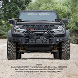 Go Rhino 07-20 Jeep Wrangler JL/JLU/JK/JKU/Gladiator JT Rockline Bumper Fairlead Mount Plate - 332000T