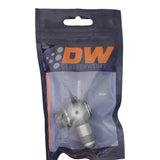 DeatschWerks 8AN ORB Male to 8AN Male Flare Low Profile 90-Degree Swivel - Anodized DW Titanium - 6-02-0416