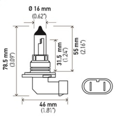 Hella 9006 12V 55W Halogen Bulb - 9006