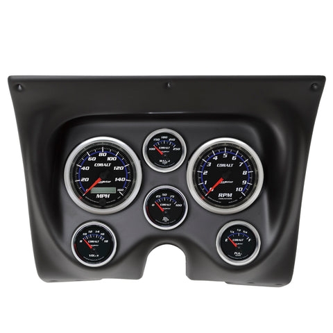 Autometer Cobalt 67-68 Camaro/Firebird Dash Kit 6pc Tach / MPH / Fuel / Oil / WTMP / Volt - 7020-CB