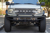 DV8 Offroad 21-22 Ford Bronco Factory Front Bumper Licence Relocation Bracket - Front - LPBR-01
