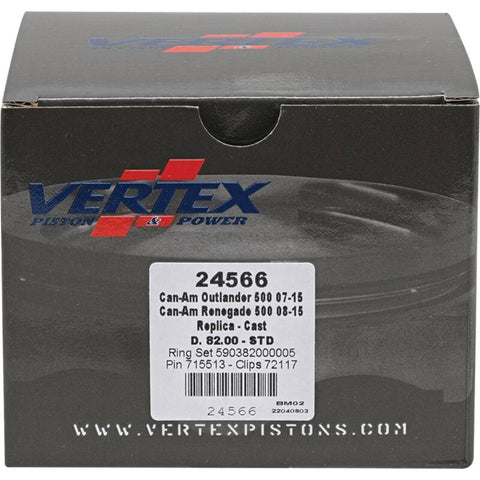 Vertex Piston 07-15 Can-Am Outlander 500 4x4 500cc Cast Replica Piston Kit - 24566