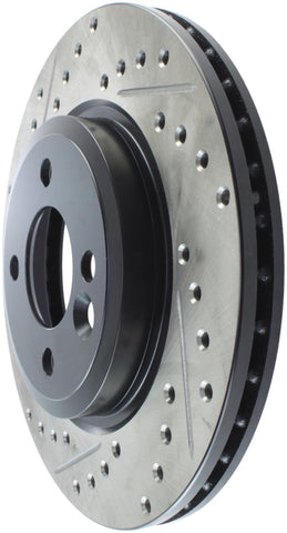 StopTech 02-07 Mini Cooper/Cooper S Slotted & Drilled Right Front Rotor - 127.34067R