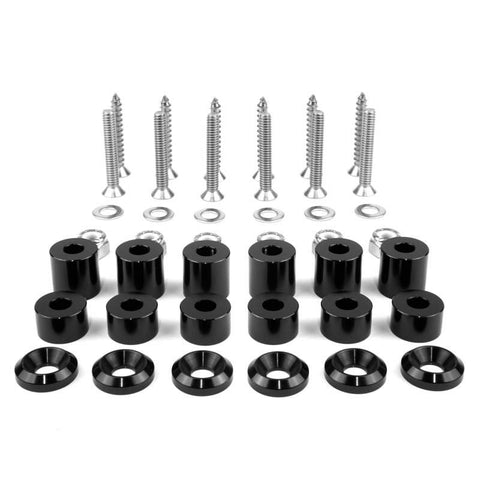 BuiltRight Industries 42 Piece Tech Plate Mounting Hardware Kit - Black - 201021