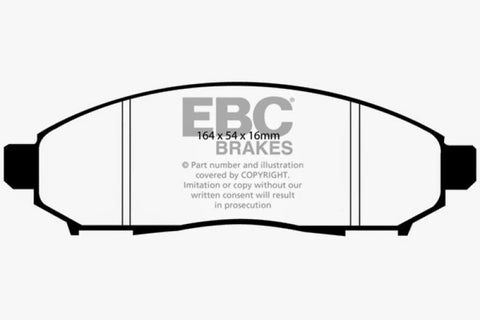 EBC 11+ Nissan Leaf Electric Greenstuff Front Brake Pads - DP21747