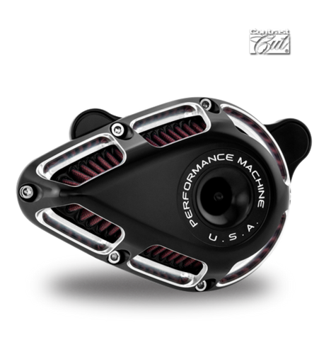 Performance Machine 91-Up XL Jet Air Cleaner - Contrast Cut - 0206-2114-BM