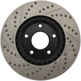 StopTech 1/02-05 Infiniti G35 (alloy disc) / 6/02-05 Nissan 350Z Slotted & Drilled Right Front Rotor - 127.42074R