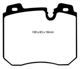 EBC 90-95 BMW 750iL 5.0 (E32) Yellowstuff Front Brake Pads - DP4886R