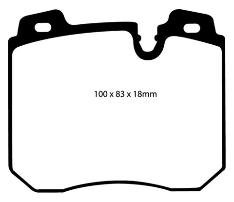 EBC 90-95 BMW 750iL 5.0 (E32) Yellowstuff Front Brake Pads - DP4886R