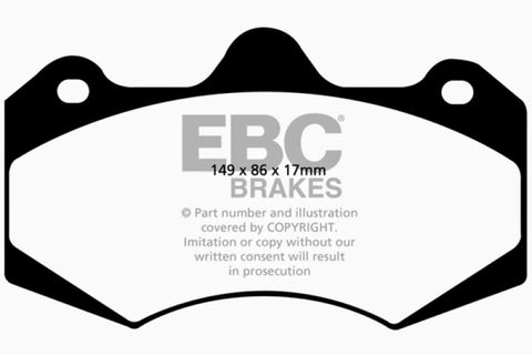 EBC 05-08 Morgan Aero 8 4.4 Redstuff Front Brake Pads - DP3042C