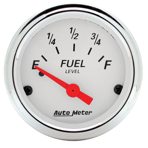 Autometer Arctic White 52mm 0E-90F Short Sweep Electronic Fuel Level Gauge - 1315
