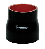Vibrant 4 Ply Reinforced Silicone 90 degree Transition Elbow 2in I.D. x 2.5in I.D. 90 deg. Elbow BLK - 2780