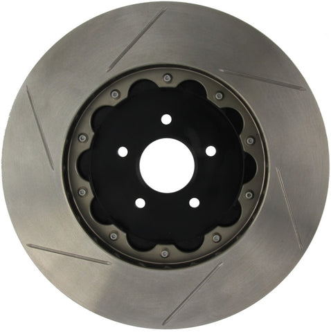 StopTech 09-11 Nissan GT-R Front Left Slotted Bare Iron 380x34mm Aero-Rotor Kit - 129.42104.13