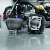 S&S Cycle 2017+ M8 Models 4.250in Bore 4.840in Big Bore Cylinder Set - Black Granite w/ Highlight - 910-0739