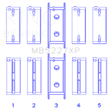 King Engine Bearings Mitsubishi 4G63/4G64 6 Bolt 1st Gen DSM Performance Main Bearing Set - Size STD - MB5227XP