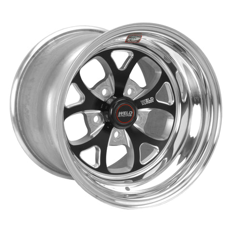 Weld S76 15x12.33 / 5x4.5 BP / 6.5in. BS Black Wheel (Low Pad) - Non-Beadlock - 76LB-512A65A
