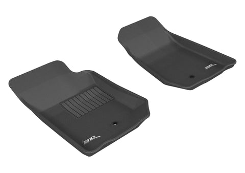 3D MAXpider 2007-2013 Jeep Wrangler JK 2-Door/Unlimited Kagu 1st Row Floormat - Black - L1JP00311509