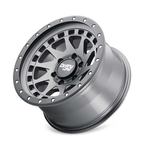 Dirty Life 9311 Enigma Pro 17x9/6x135 BP/-12mm Offset/87.1mm Hub Satin Graphite Wheel - Beadlock - 9311-7936MGT12