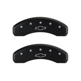 MGP 4 Caliper Covers Engraved Front & Rear Bowtie Red finish silver ch - 14234SBOWRD