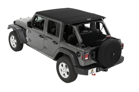 Bestop 18-26 Jeep Wrangler JL 4-Door Trektop (Premium Black Twill) - 56863-17