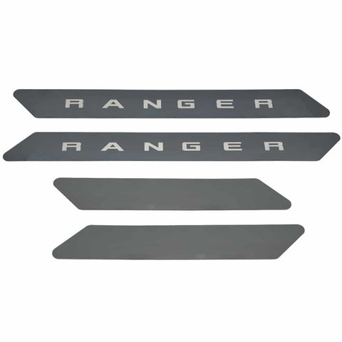 Putco 19-20 Ford Ranger SuperCrew - w/ RANGER Etching (4pcs) Black Platinum Door Sills - 95143BPFD