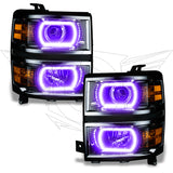 Oracle Chevy Silverado 14-15 Halo Kit Projector Style - ColorSHIFT w/ 2.0 Controller - 2386-333