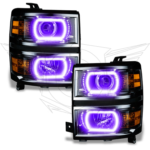 Oracle Chevy Silverado 14-15 Halo Kit Projector Style - ColorSHIFT w/ 2.0 Controller - 2386-333
