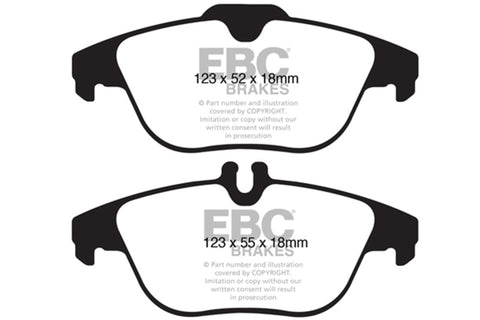 EBC 12-14 Mercedes-Benz C250 (W204) 1.8 Turbo Greenstuff Rear Brake Pads - DP21990