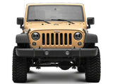 Raxiom 07-08 Jeep Wrangler JK Hi Output LED Headlights/Angel Eye DRL- Black Housing- Clear Lens - J211420