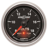 Autometer Sport-Comp II 2-1/16in Digital Voltmeter Gauge - 18V - 3683