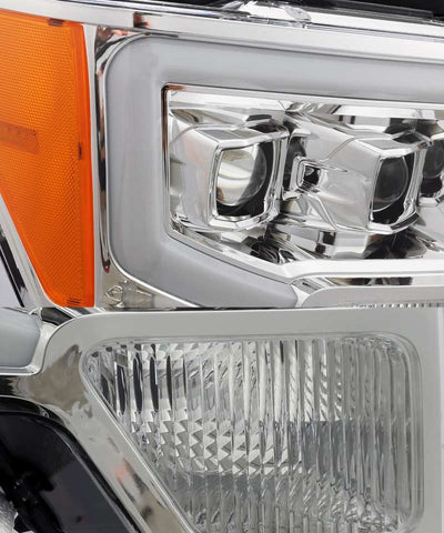 AlphaRex 09-14 Ford F-150 PRO-Series Projector Headlights Plank Style Chrm w/Activ Light/Seq Signal - 880200