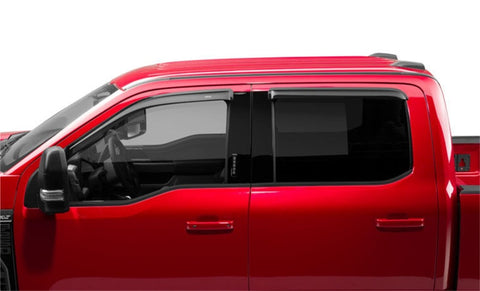 AVS 15-18 Ford F-150 Supercrew Ventvisor Outside Mount Window Deflectors 4pc - Smoke - 94975