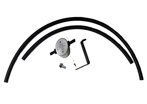 J&L 16-23 Infiniti Q50/Q60 3.0T Oil Separator 3.0 Driver Side - Clear Anodized - 3110D-C
