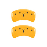 MGP 4 Caliper Covers Engraved Front Pontiac Rear Arrow Yellow Finish Black Char 2006 Pontiac G6 - 18025SPONYL