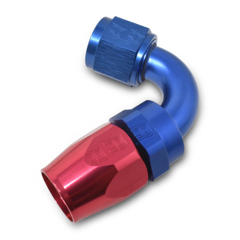 Russell Performance -16 AN Red/Blue 120 Degree Full Flow Swivel Hose End (With 1-1/2in Radius) - 613440