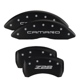 MGP 4 Caliper Covers Engraved Front & Rear MOPAR Black finish silver ch - 12162SMOPBK