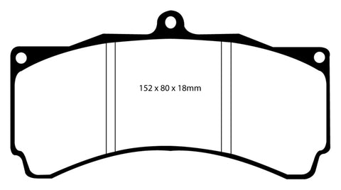 EBC Brakes Yellowstuff Performance Brake Pads - DP4012R