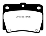 EBC 97-00 Mitsubishi Montero Sport 2.4 Yellowstuff Rear Brake Pads - DP41228R