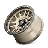 Dirty Life 9309 Canyon Pro 17x9/5x127 BP/-12mm Offset/71.5mm Hub Satin Gold Wheel - Beadlock - 9309-7973MGD12