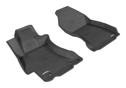 3D MAXpider 2012-2019 Subaru Impreza/XV Crosstrek/WRX/Sti Kagu 1st Row Floormat - Black - L1SB00811509
