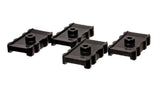 Energy Suspension 73-78 Chrysler Black Leaf Spring Isolator Set w/ Ribbed Sides - 5.6105G