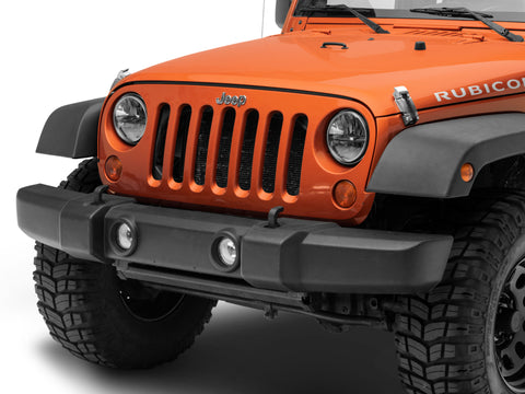 Raxiom 97-18 Jeep Wrangler TJ/JK Axial Series LED Headlights- Black Housing (Clear Lens) - J108039