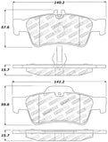 StopTech Street Touring Mercedes Benz Rear Brake Pads - 308.09860