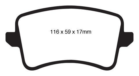EBC 09-11 Audi A4 2.0 Turbo Ultimax2 Rear Brake Pads - UD1386