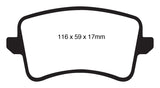 EBC 09-11 Audi A4 2.0 Turbo Yellowstuff Rear Brake Pads - DP41988R